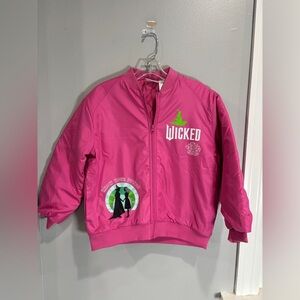 Wicked Youth Girls Full-Zip Pink Mid-weight Ruched Bomber Jackets 10/12